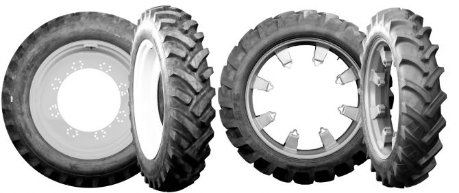 Pneus para cultivo e pulverização
